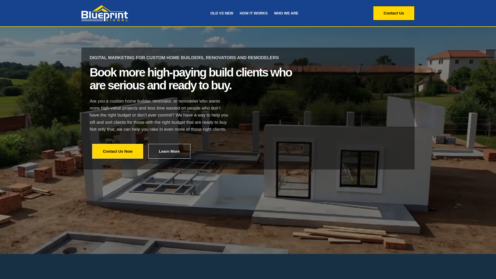 website screenshot of https://joinblueprintsignal.com