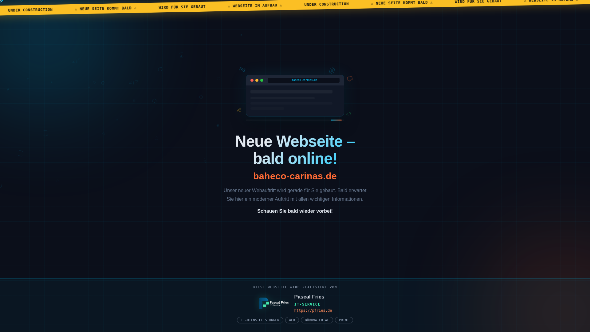 website screenshot of https://baheco-carinas.de/