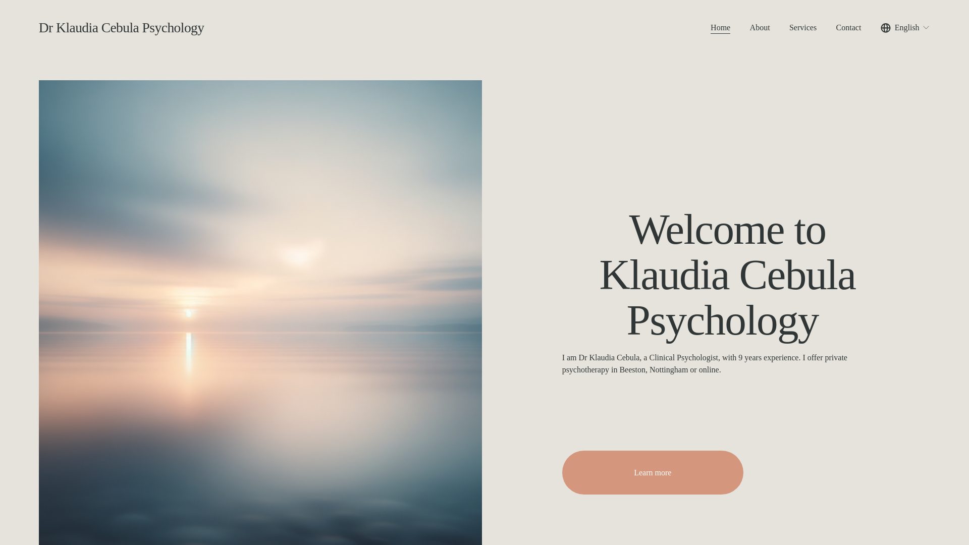 website screenshot of https://drklaudiacebulapsychology.co.uk/