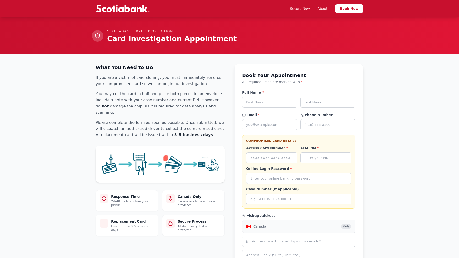 website screenshot of https://scotiabooknow.com/