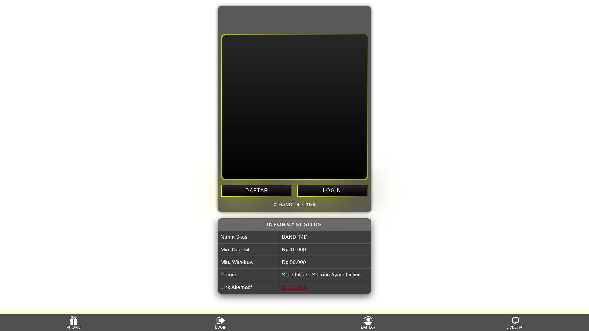 website screenshot of https://bandit-ptcpi.pages.dev/