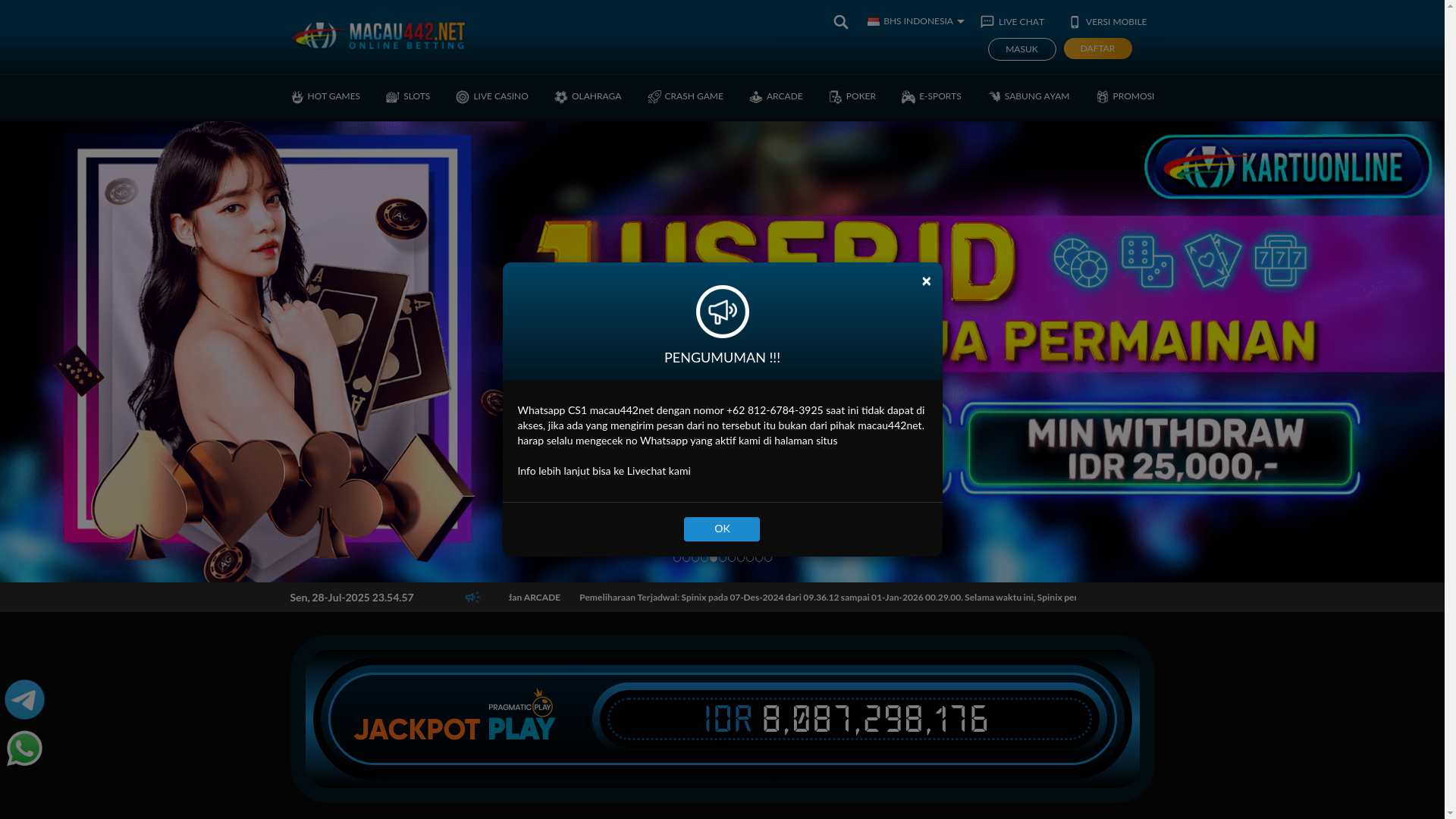 website screenshot of https://macauplusz.homes/