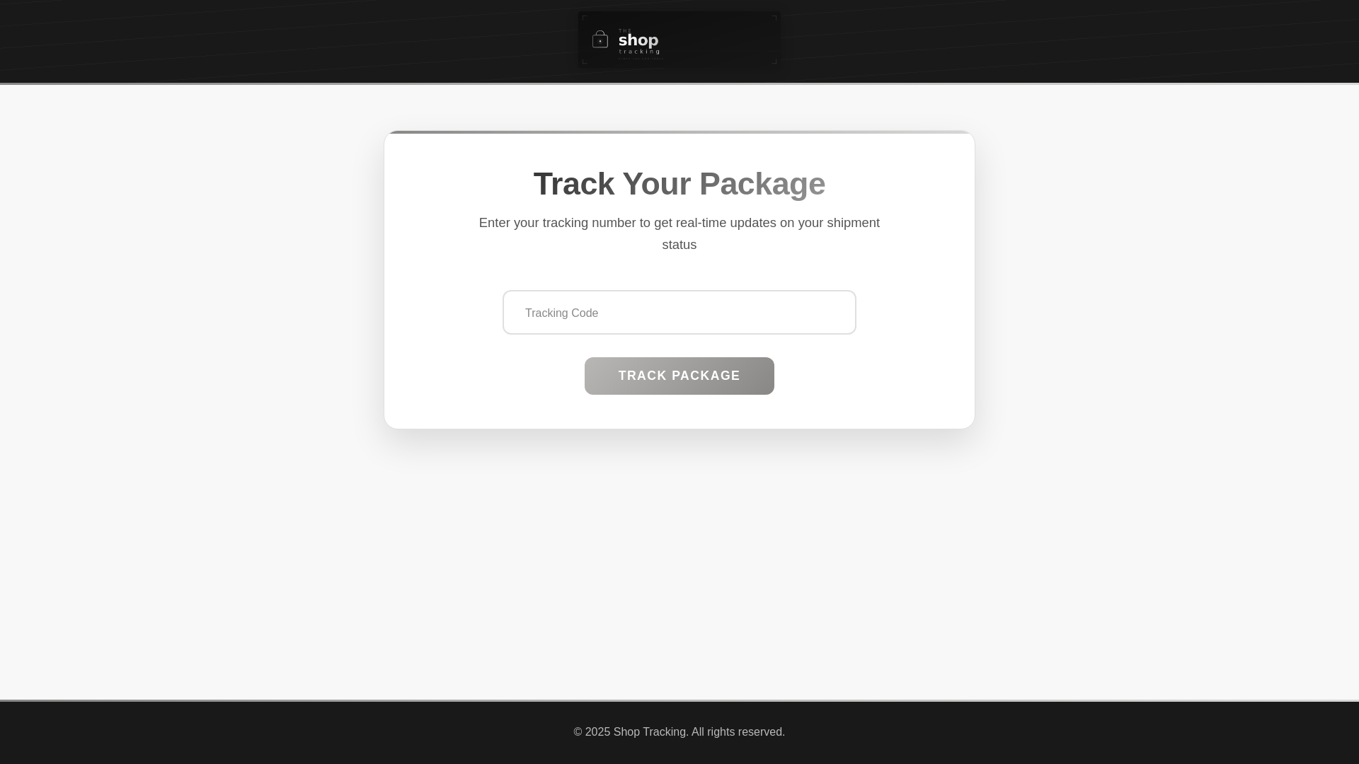 website screenshot of https://theshoptracking.com