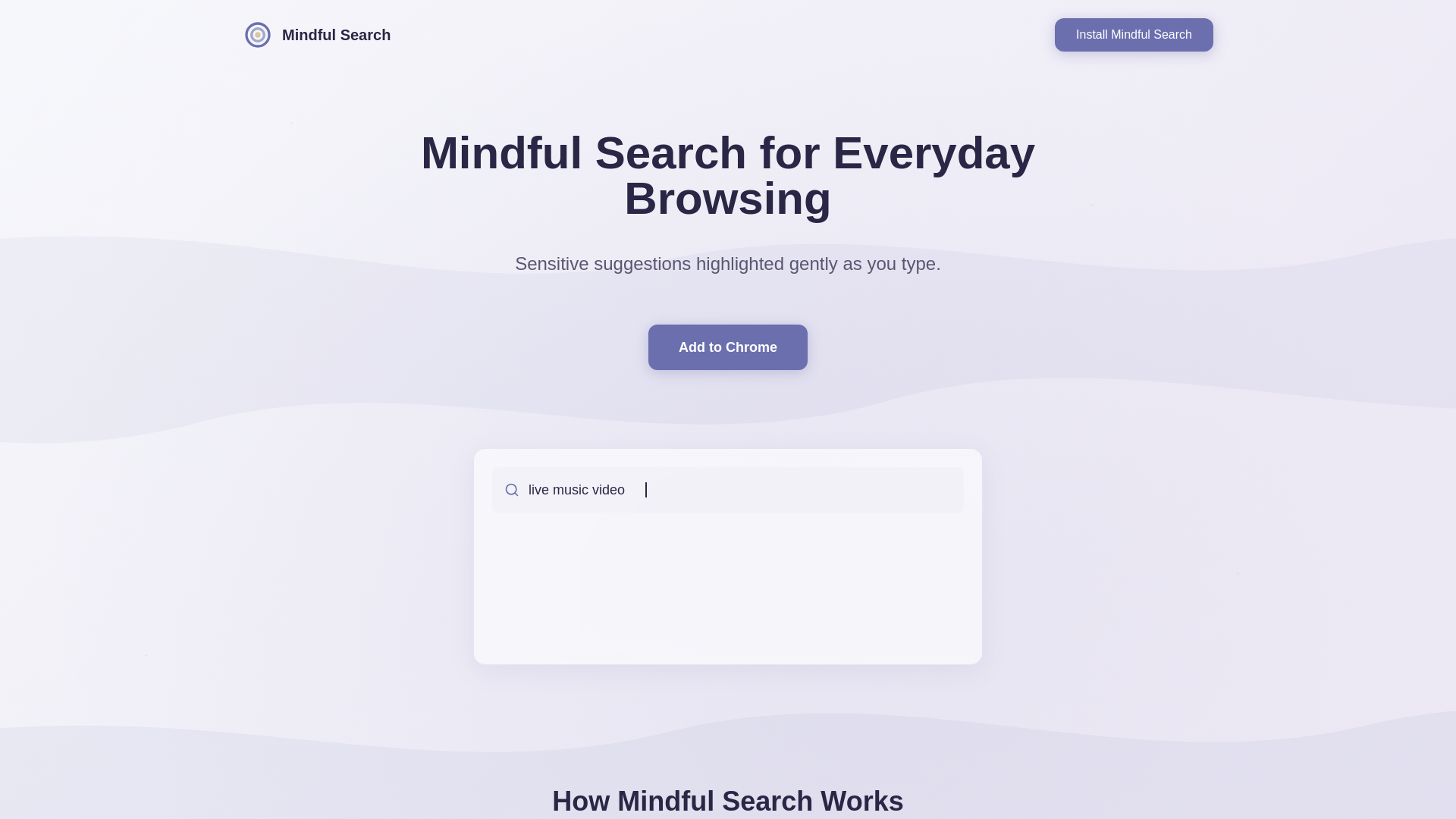 website screenshot of https://getmindfulsearch.com/