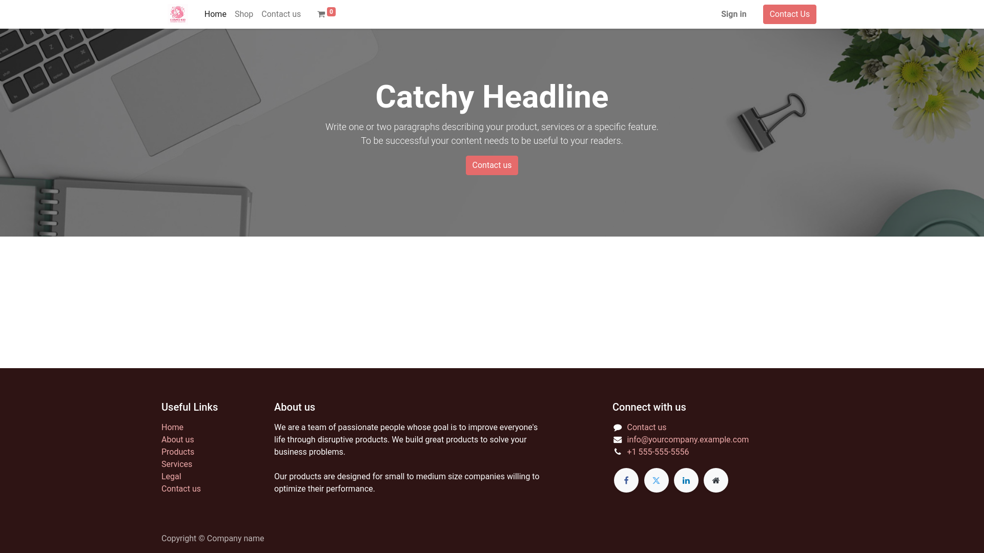 website screenshot of https://cosmokidmomandbabycollection.com/