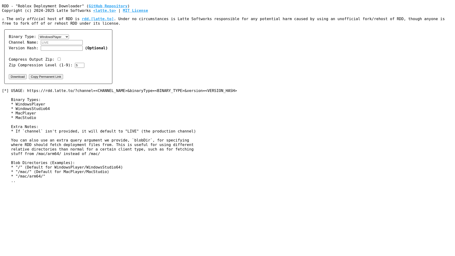 website screenshot of https://rdd.latte.to/