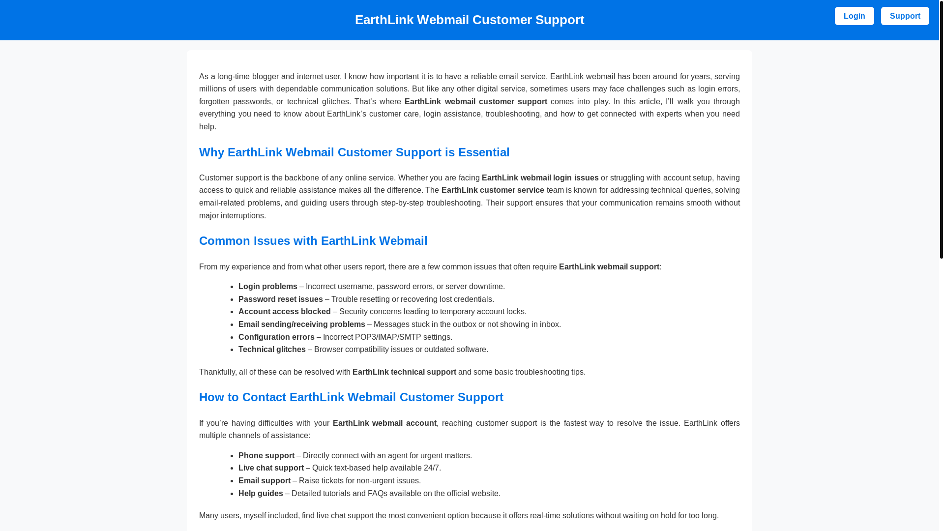 website screenshot of https://earthlink-webmail-customer-support.pages.dev/