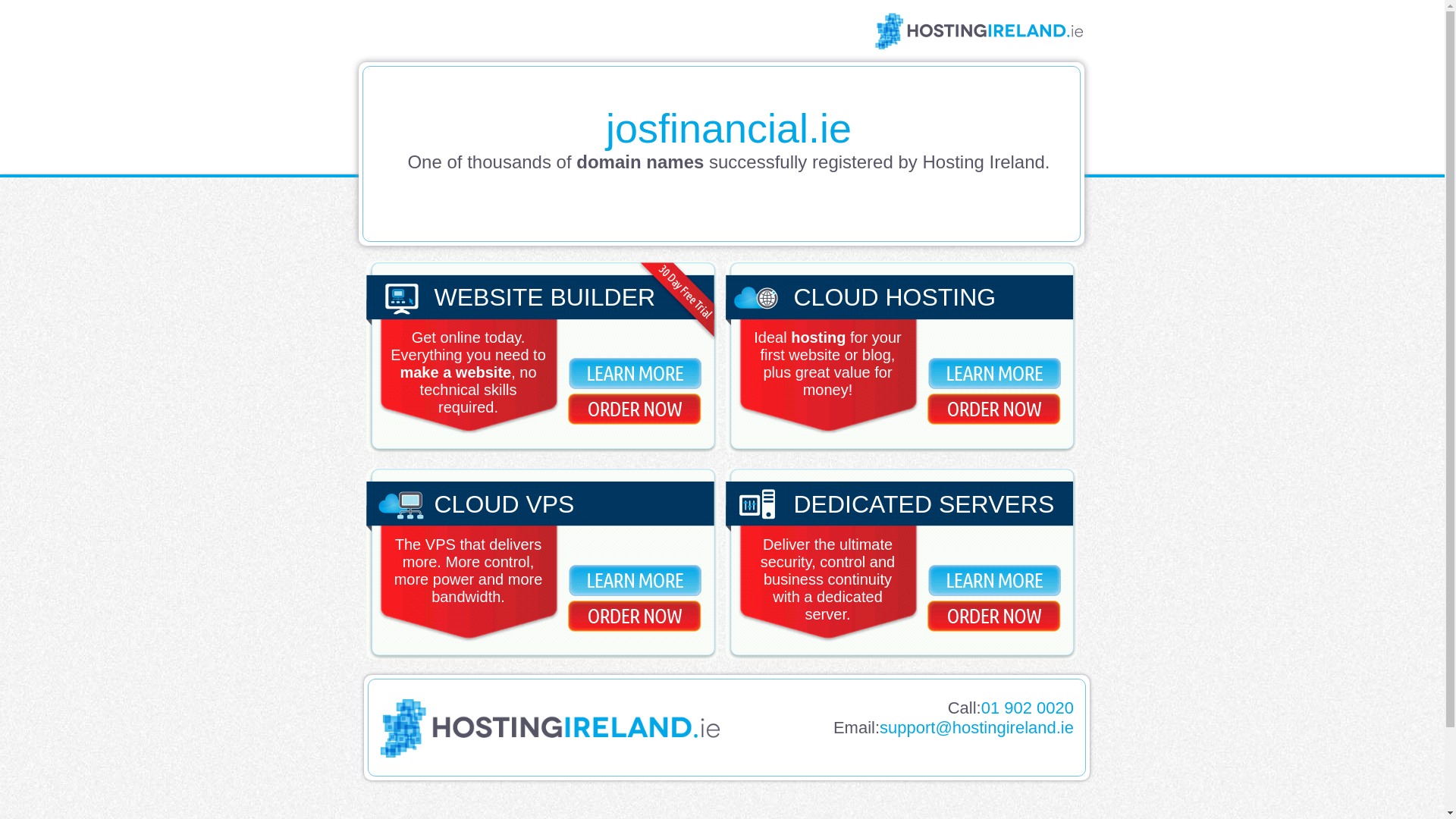 website screenshot of https://josfinancial.ie/