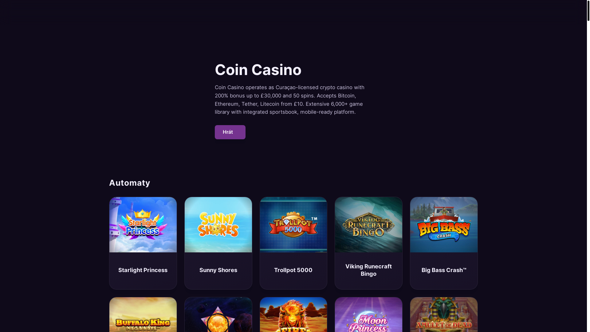website screenshot of https://coincasinouk.org/