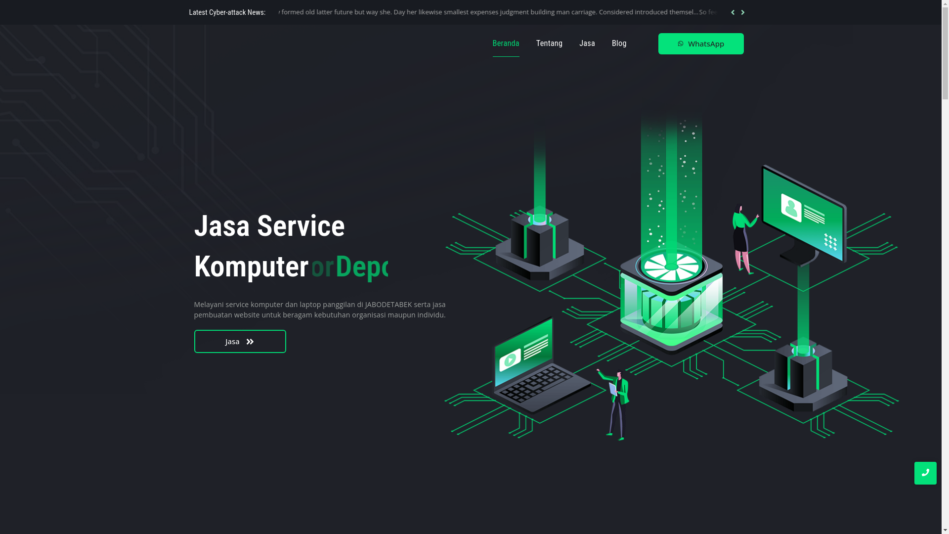 website screenshot of https://jasaservicekomputer.web.id/