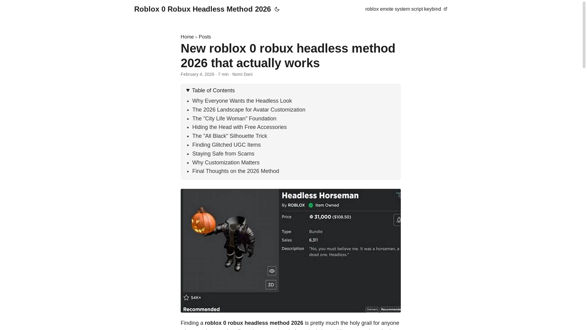 website screenshot of https://roblox-0-robux-headless-method-2026.pages.dev/
