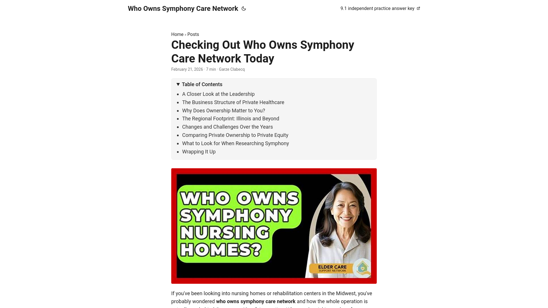 website screenshot of https://who-owns-symphony-care-network.pages.dev/