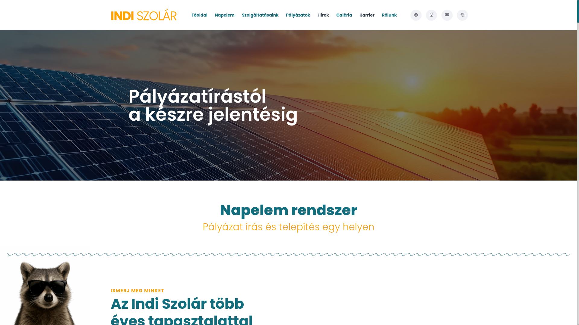 website screenshot of https://egernapelemakkumulator.hu/