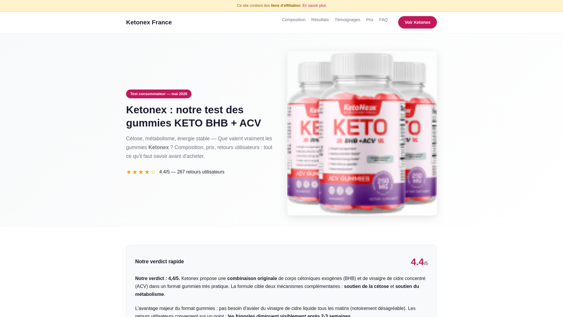 website screenshot of https://ketonex-fr.pages.dev/