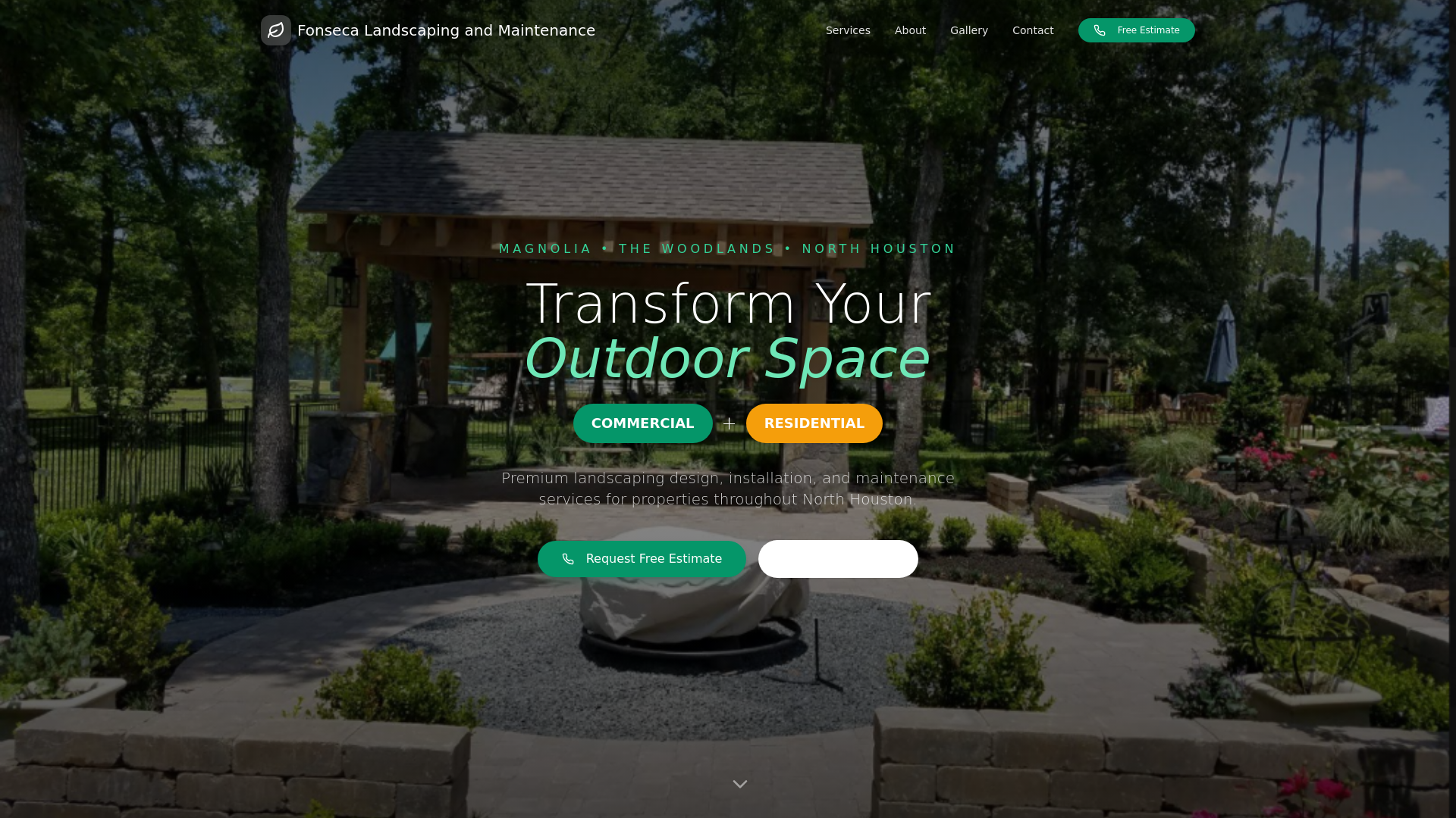 website screenshot of https://fonsecalandscapingandmaintenance.com/
