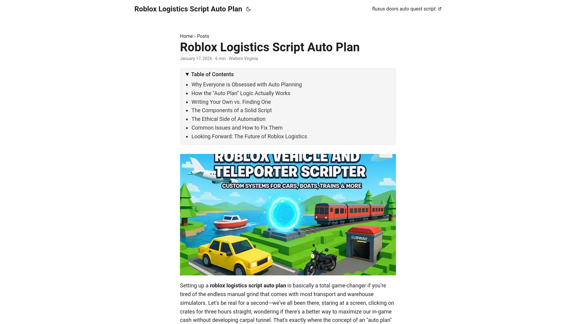 website screenshot of https://robloxlogisticsscriptautoplan.pages.dev/