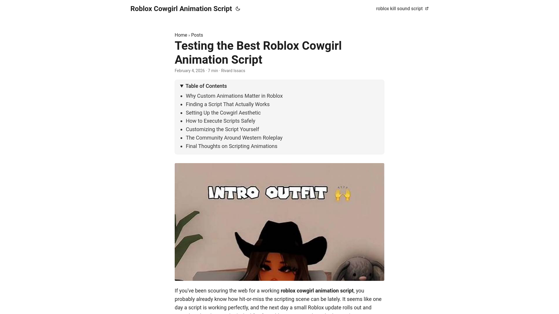 website screenshot of https://roblox-cowgirl-animation-script.pages.dev/