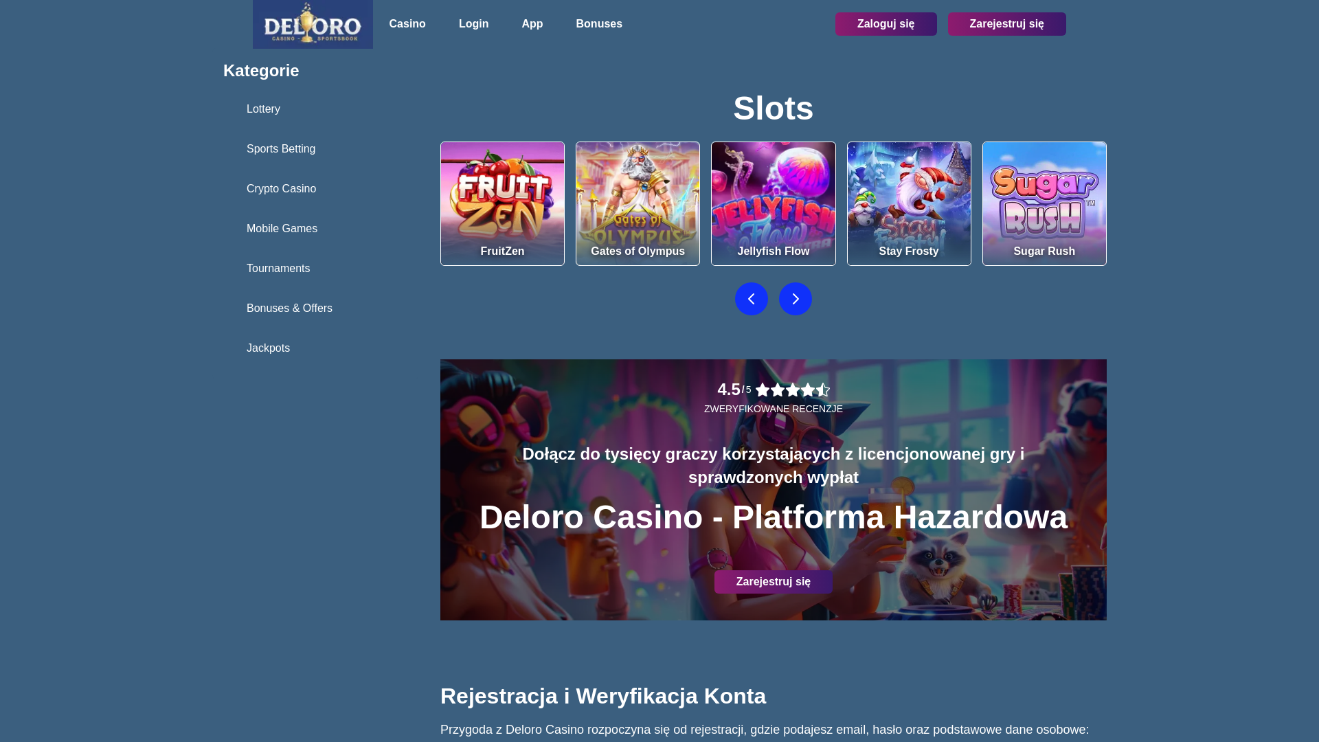 website screenshot of https://delorocasinopoland-com.pages.dev/