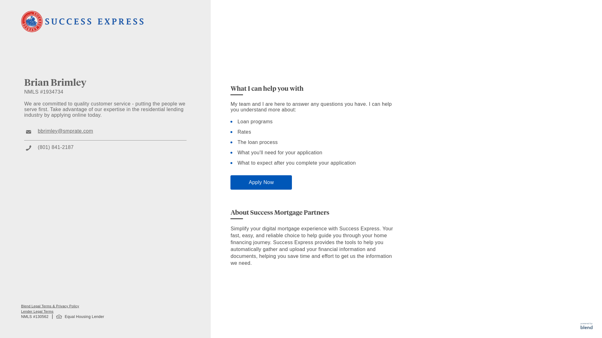 website screenshot of https://applywithbrianb.com/