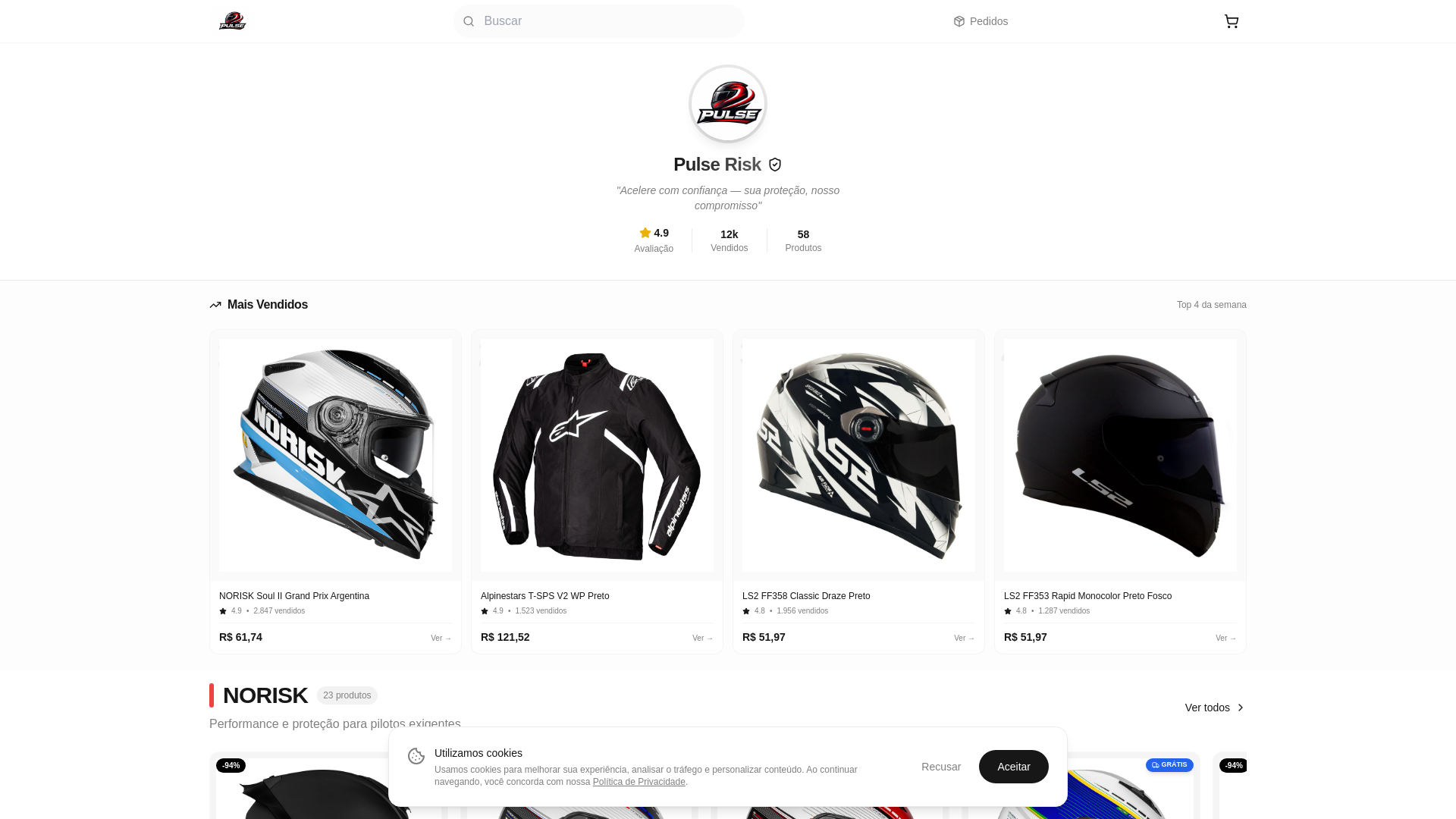 website screenshot of https://pulseagora.site/