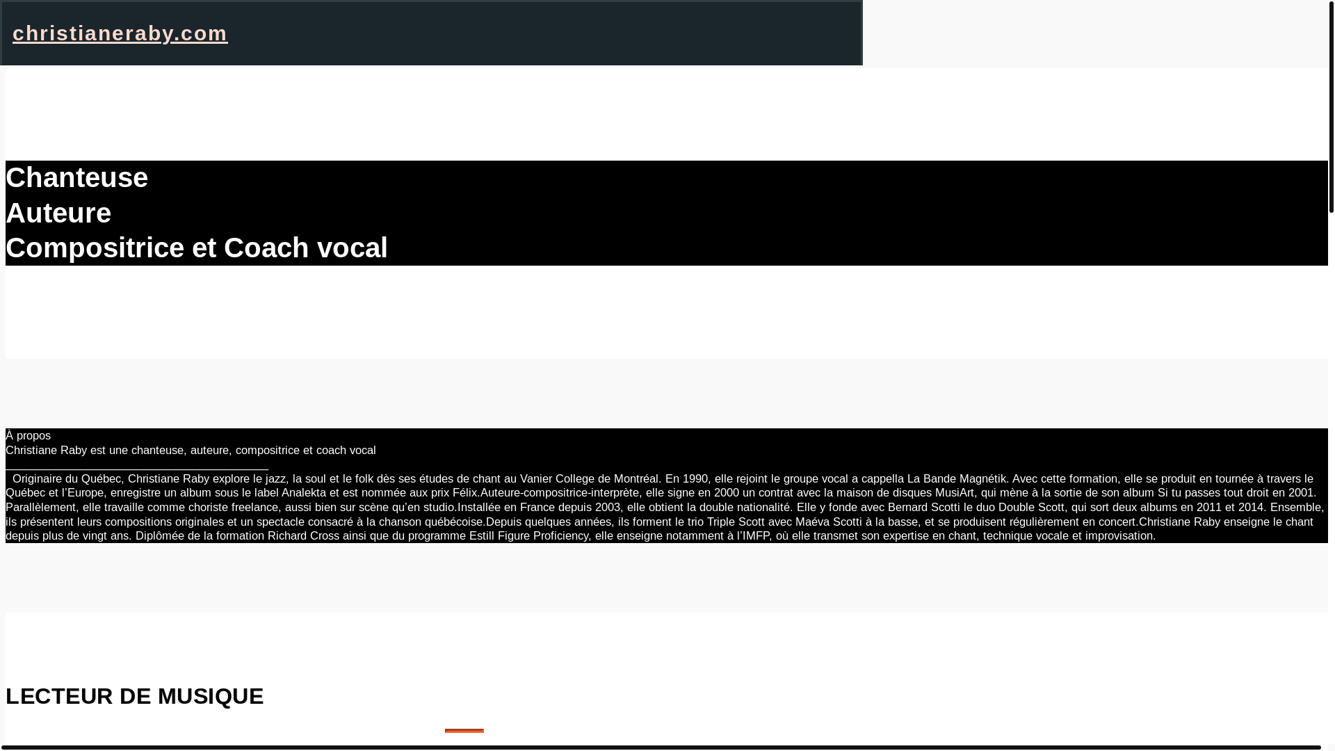 website screenshot of https://christianeraby.com/