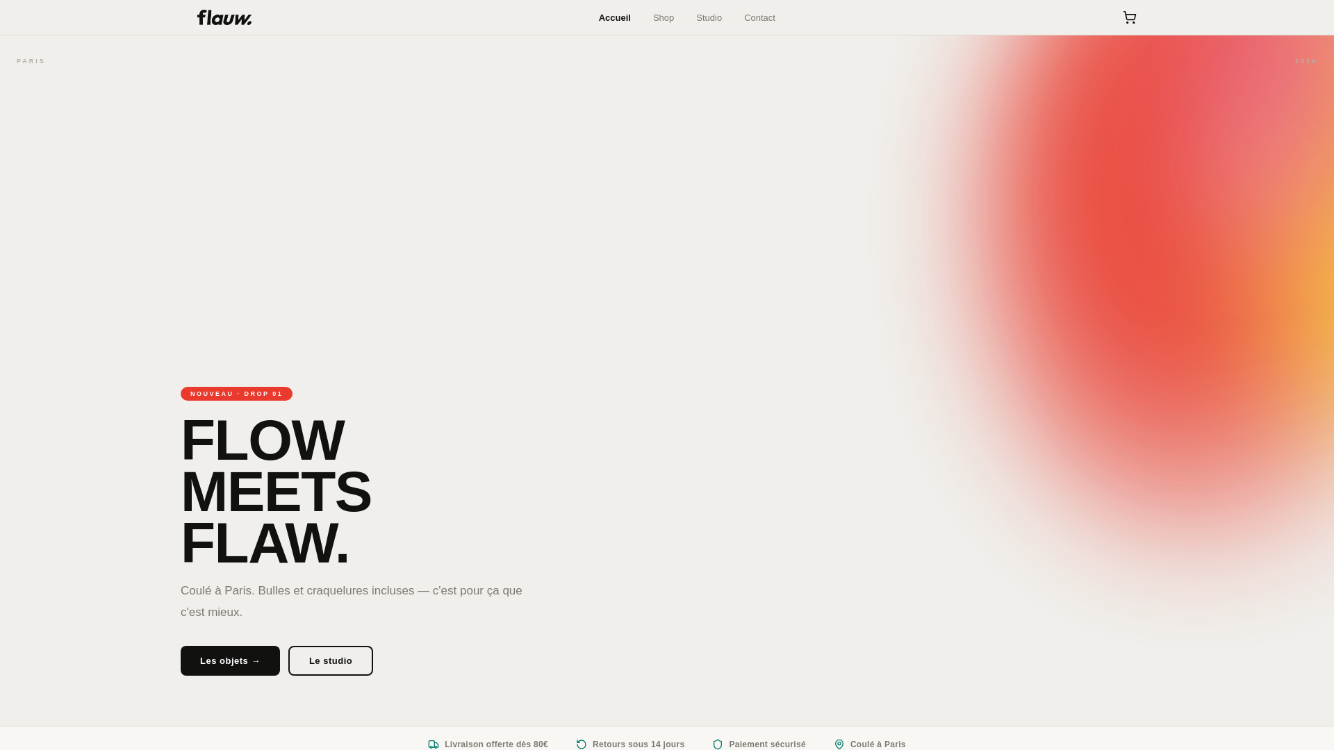website screenshot of https://flauw.studio/