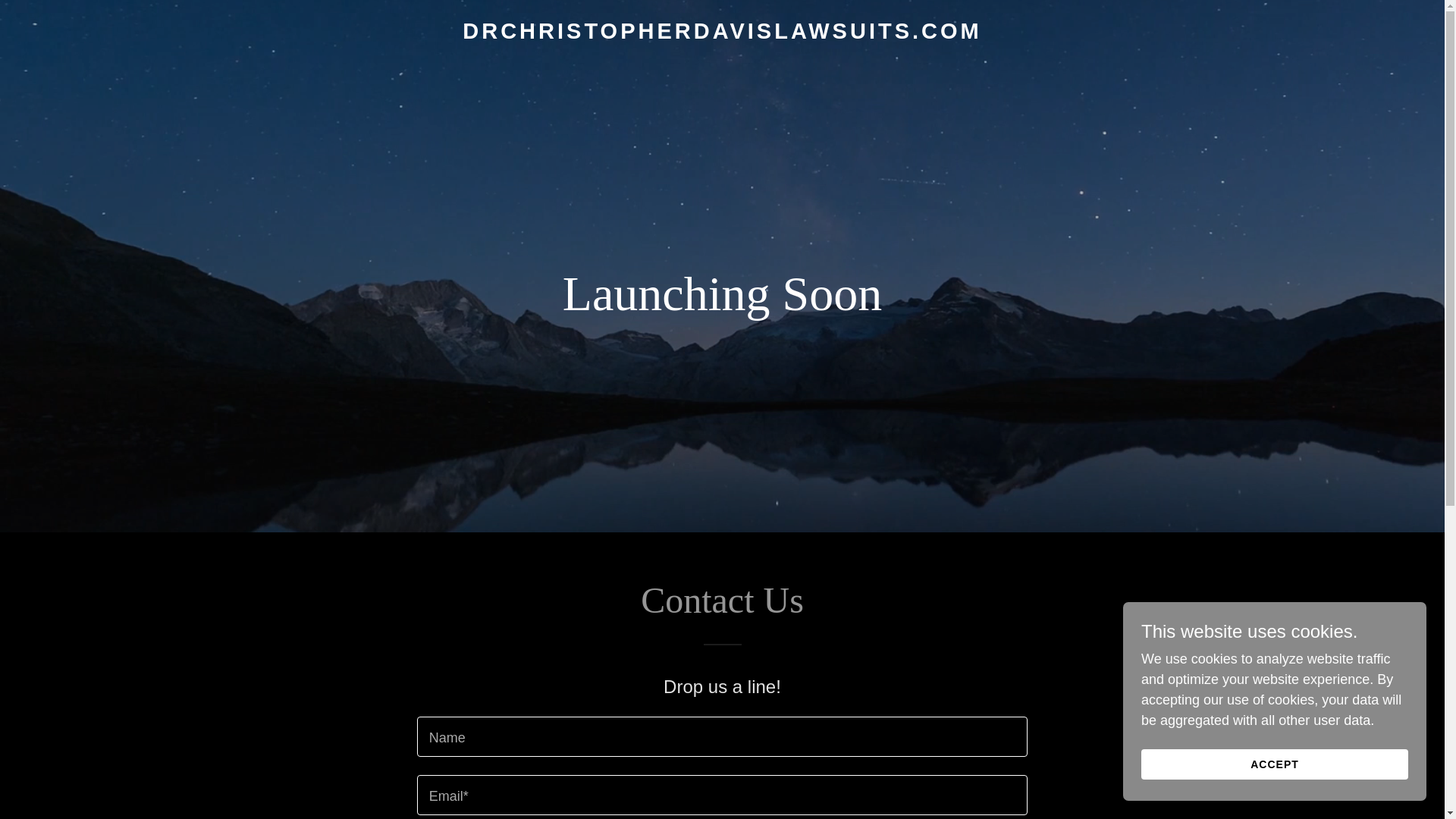 website screenshot of https://drchristopherdavislawsuits.com/