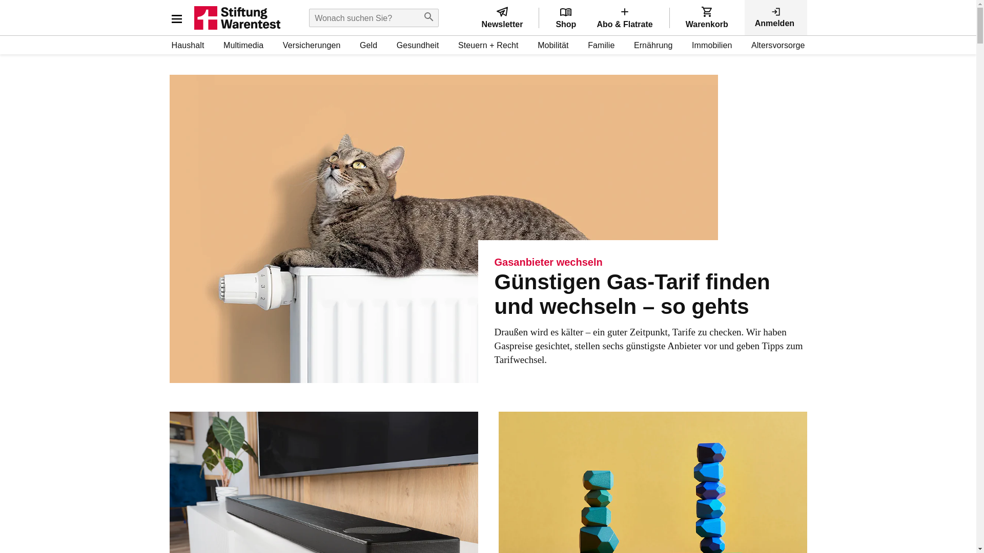 website screenshot of https://www.test.de/