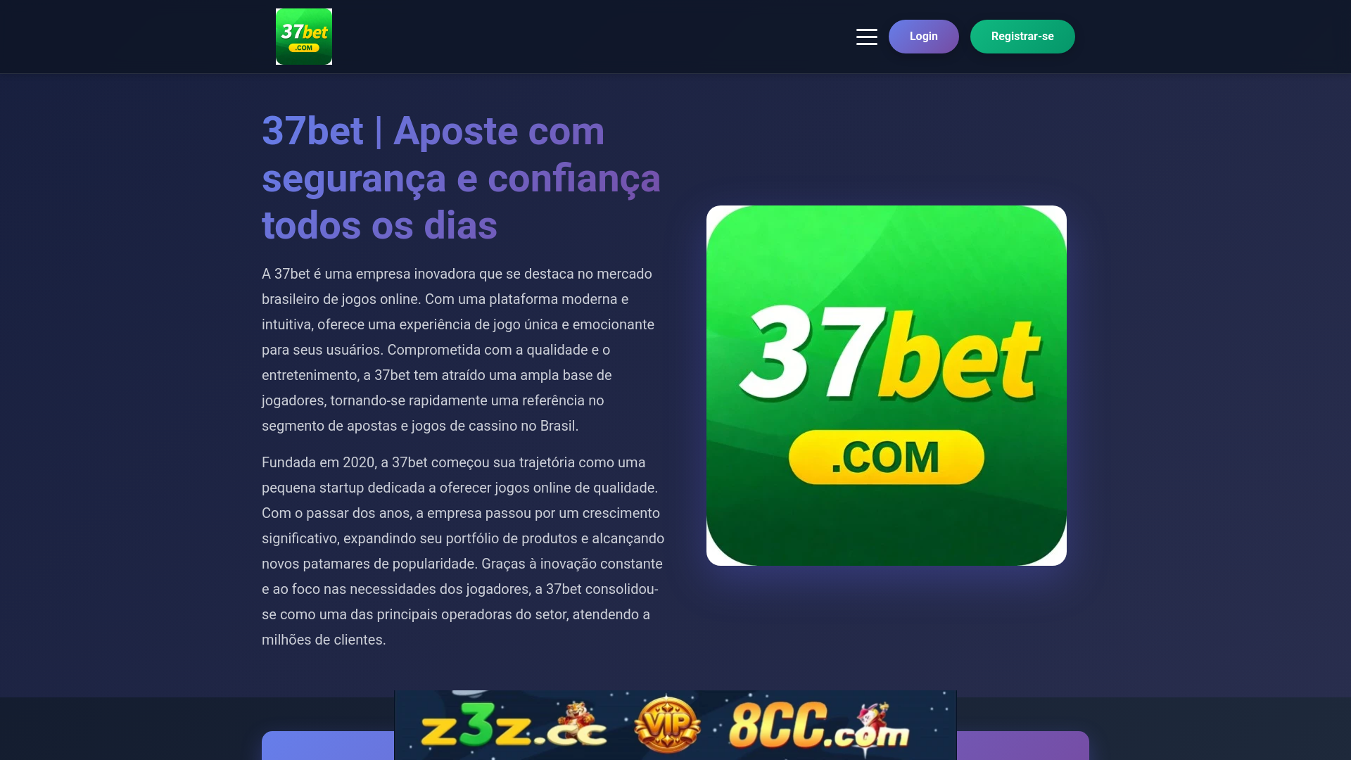 website screenshot of https://37betsg.com/