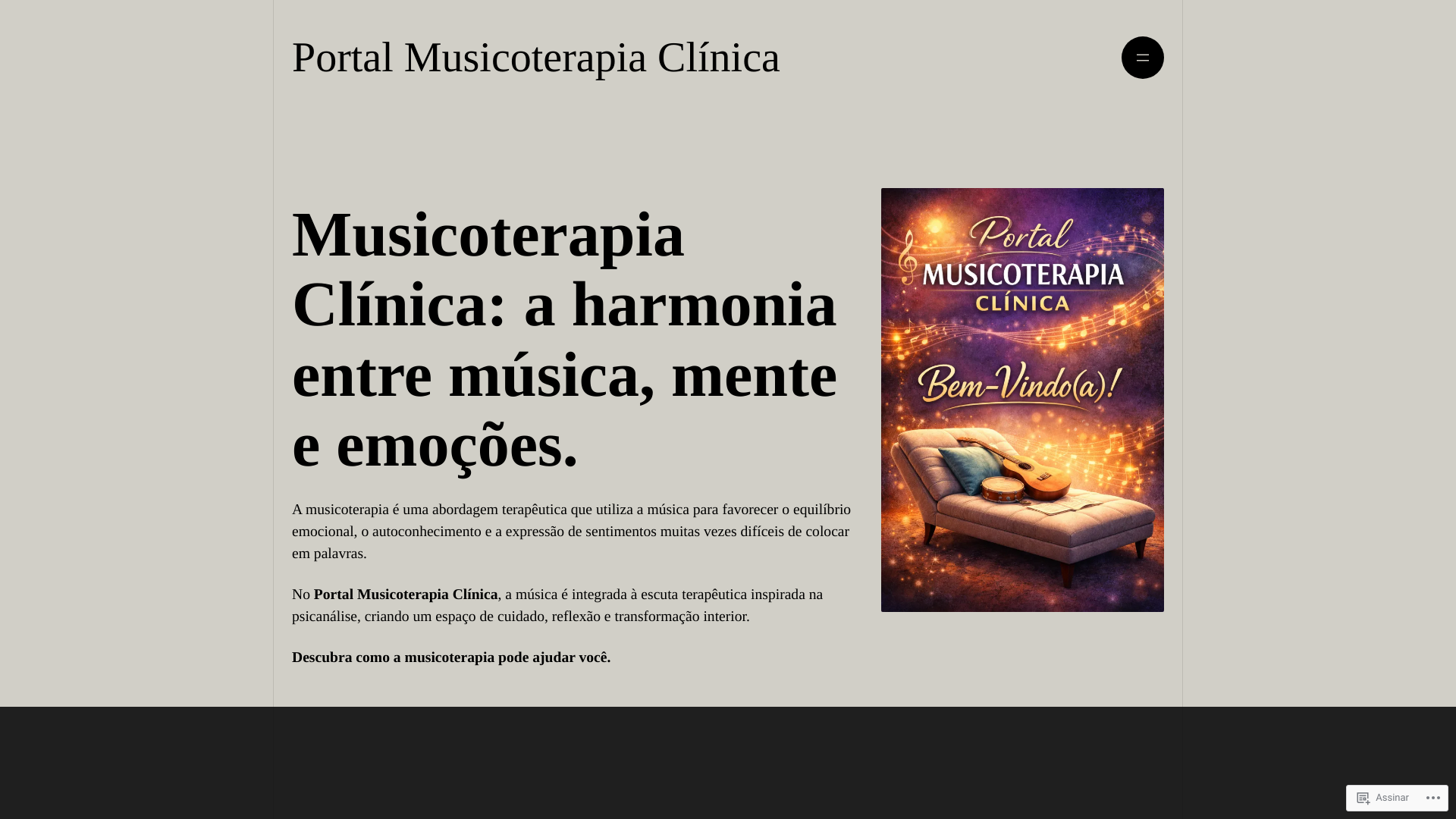 website screenshot of https://portalmusicoterapiaclinica.com/