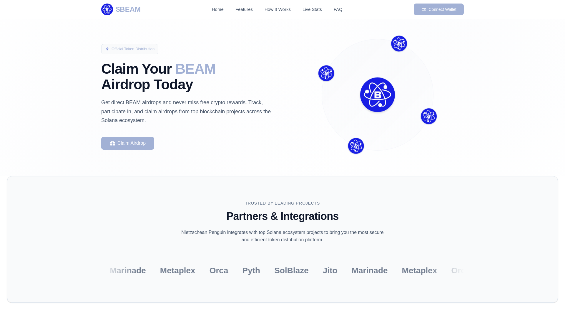 website screenshot of https://beam-sol.com/