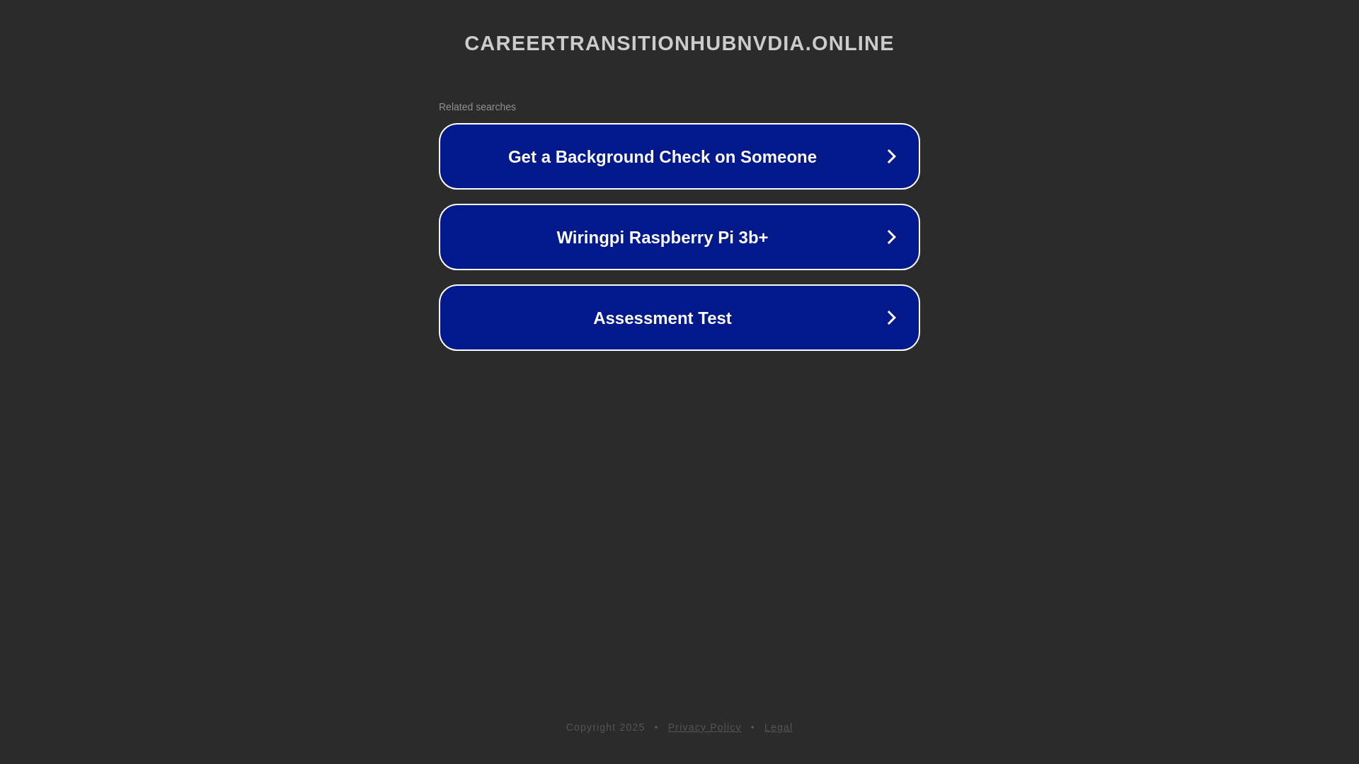 website screenshot of https://careertransitionhubnvdia.online/