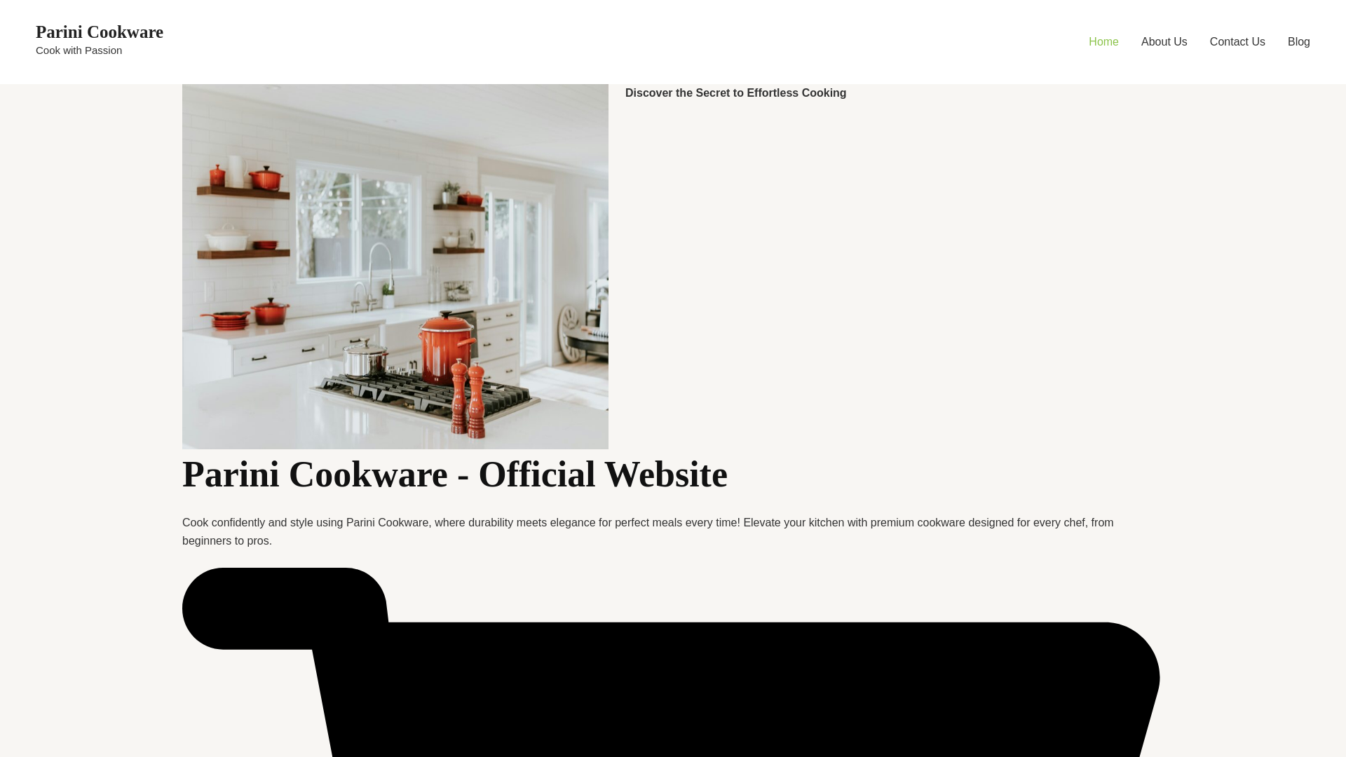 website screenshot of https://parini-cookware-njs5rtzx.pages.dev/