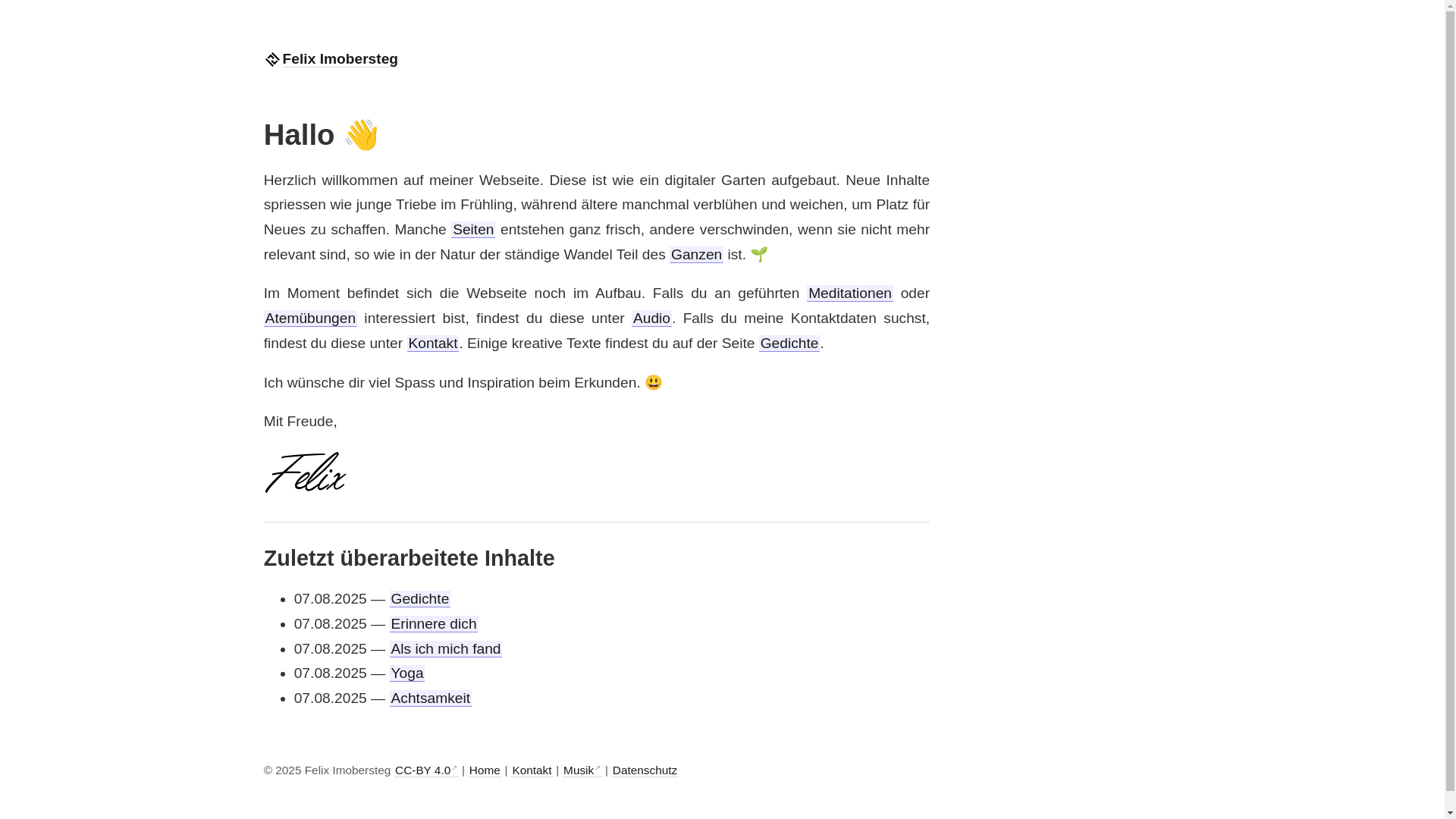 website screenshot of https://feliximobersteg-ch.pages.dev/