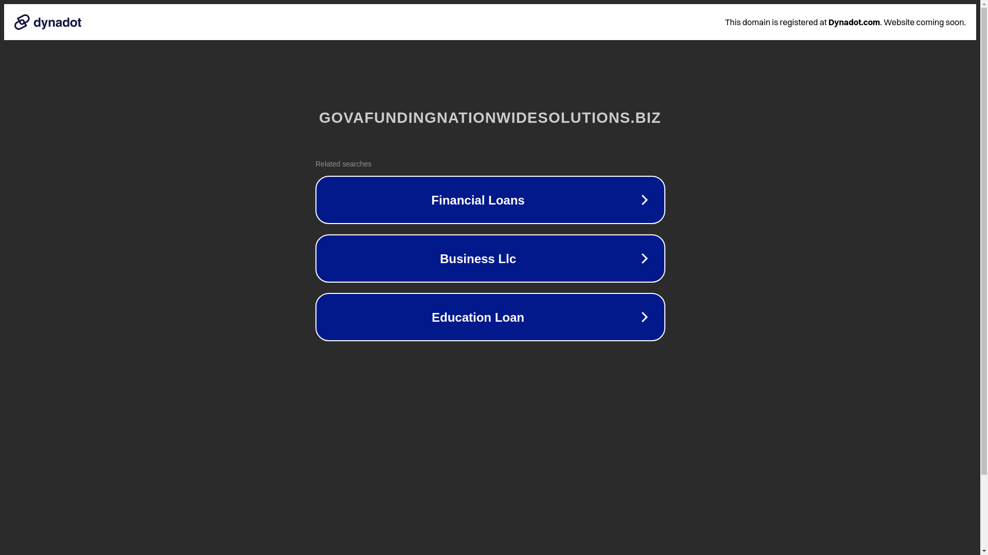 website screenshot of https://govafundingnationwidesolutions.biz/