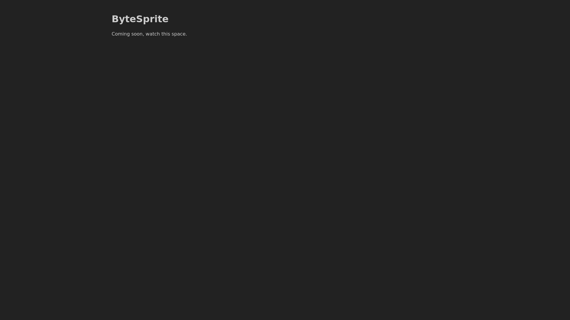 website screenshot of https://bytesprite.pages.dev/