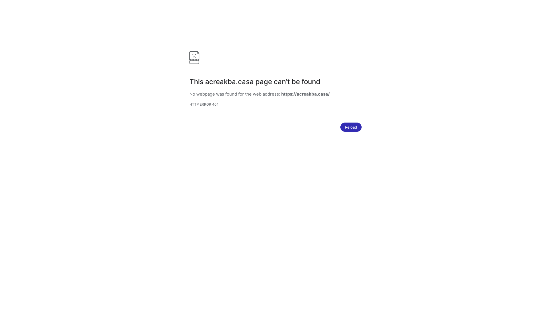website screenshot of https://acreakba.casa/