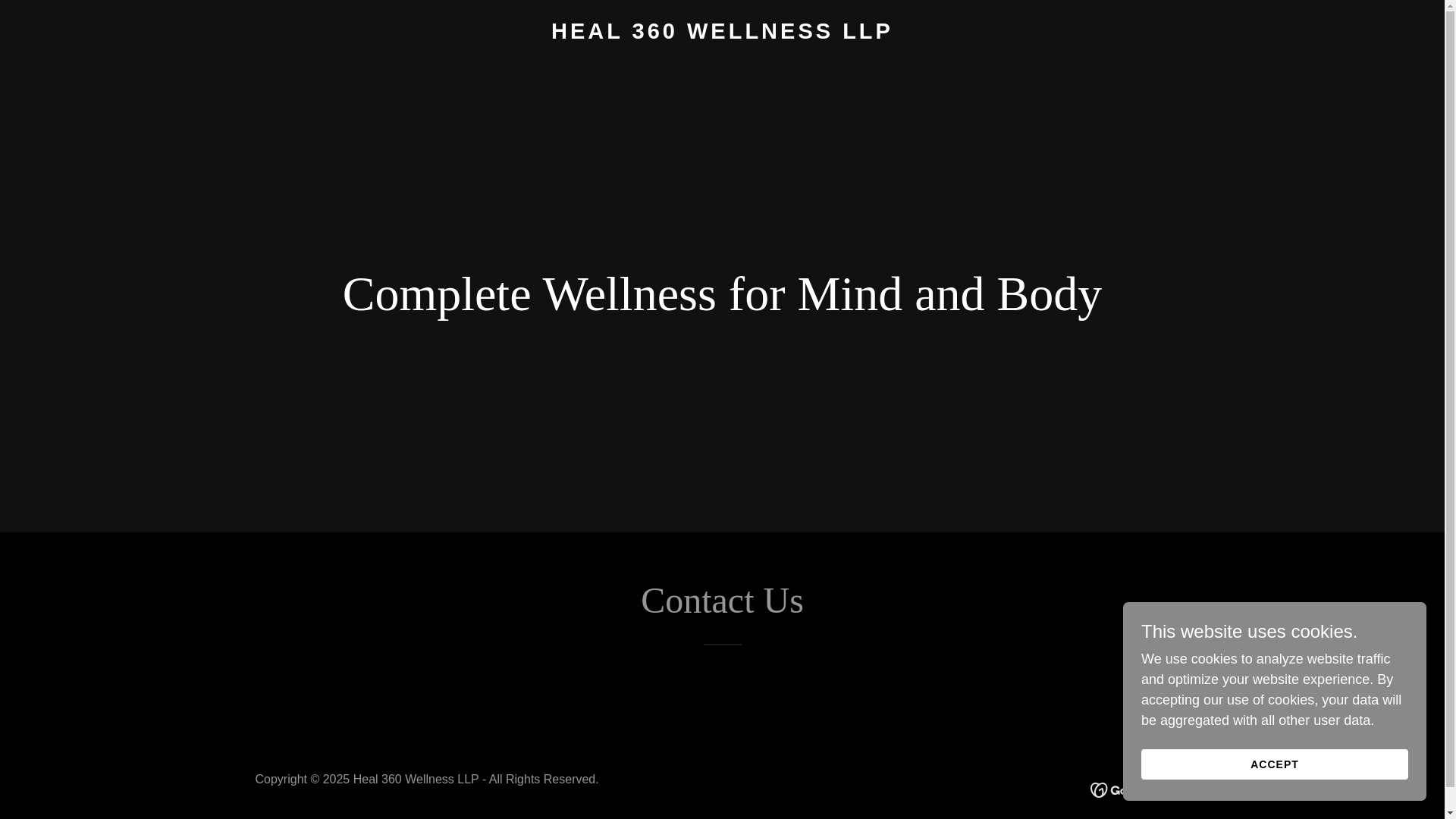 website screenshot of https://heal360wellness.com/