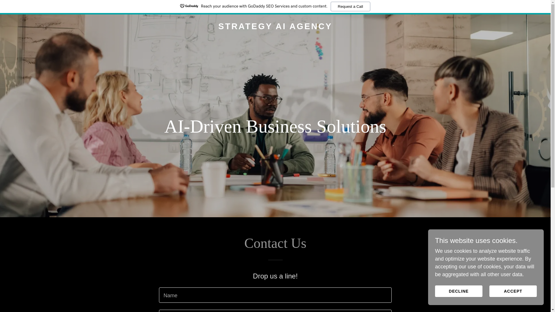 website screenshot of https://strategyai.agency/