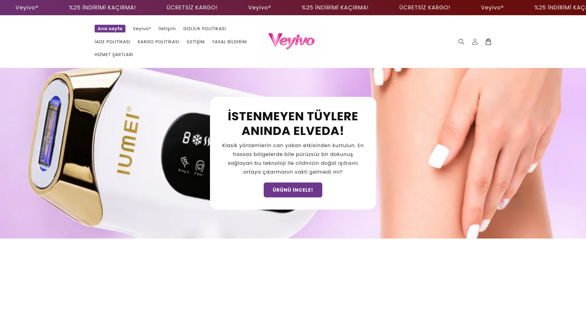 website screenshot of https://veyivo.com/