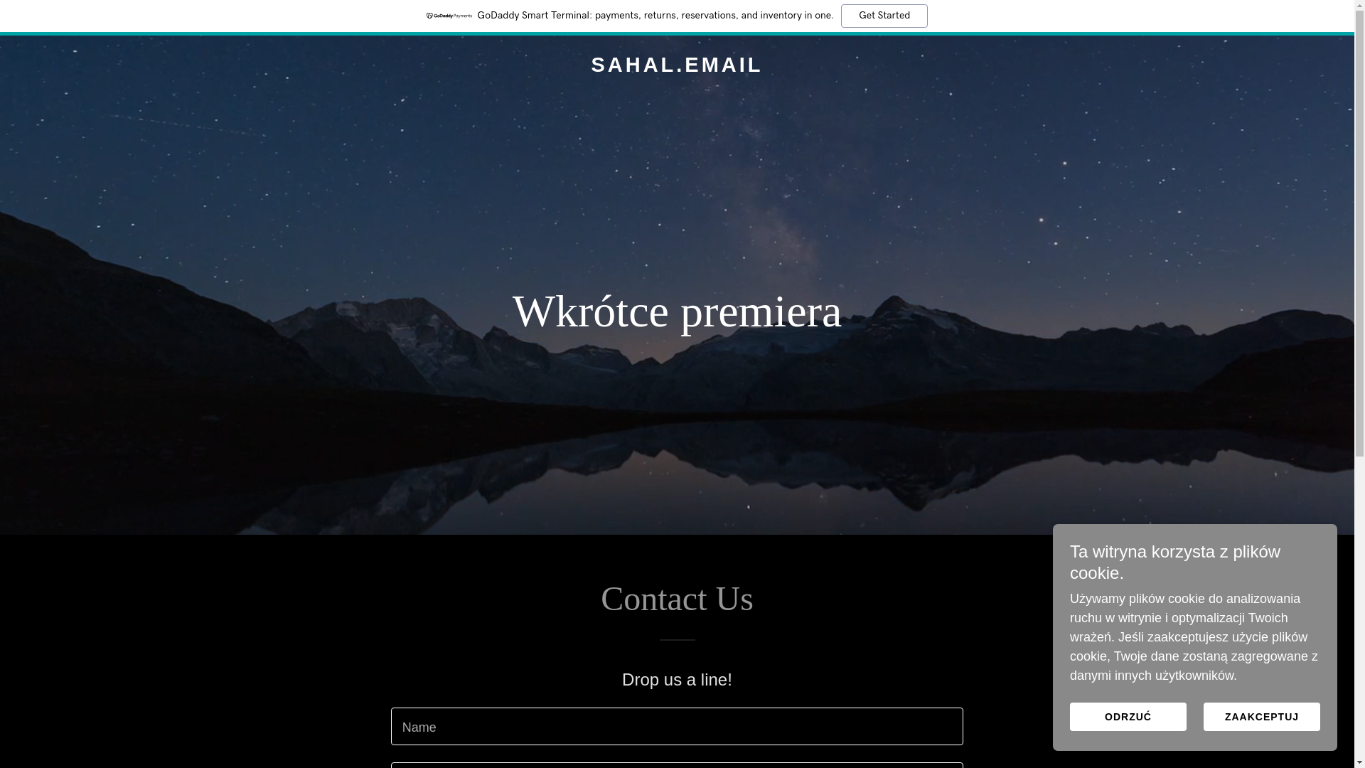 website screenshot of https://sahal.email/