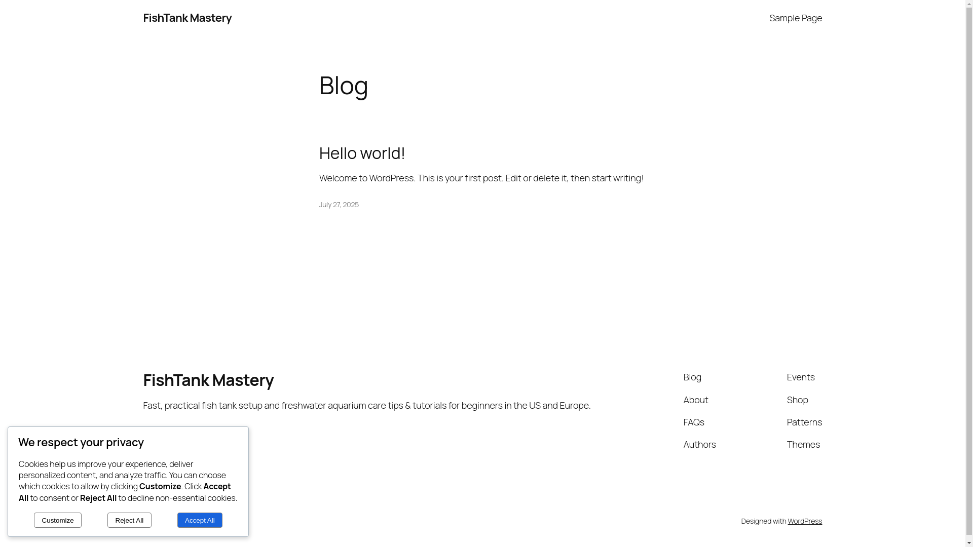 website screenshot of https://fishtankmastery.com/