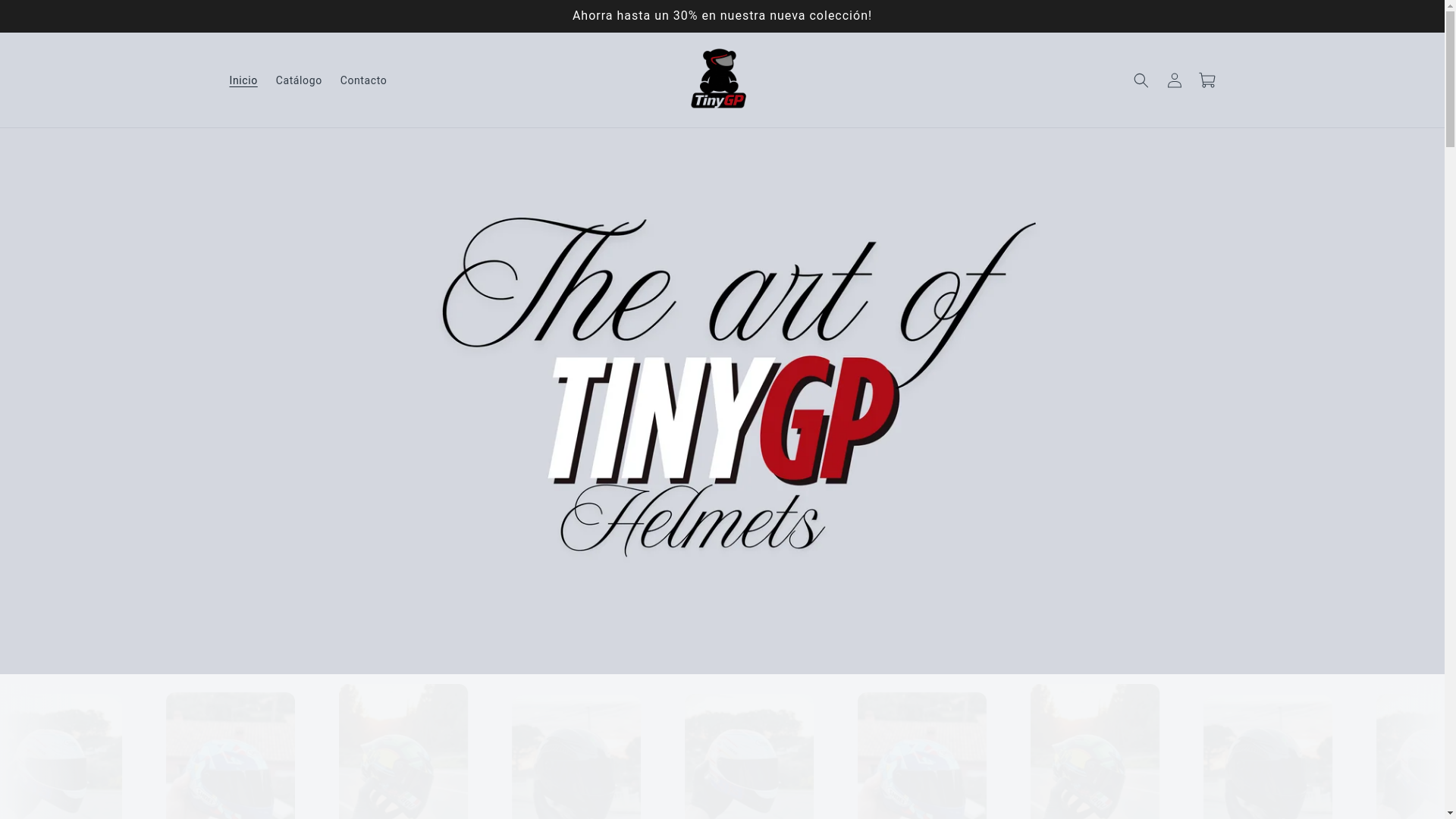 website screenshot of https://tinygphelmets.store/