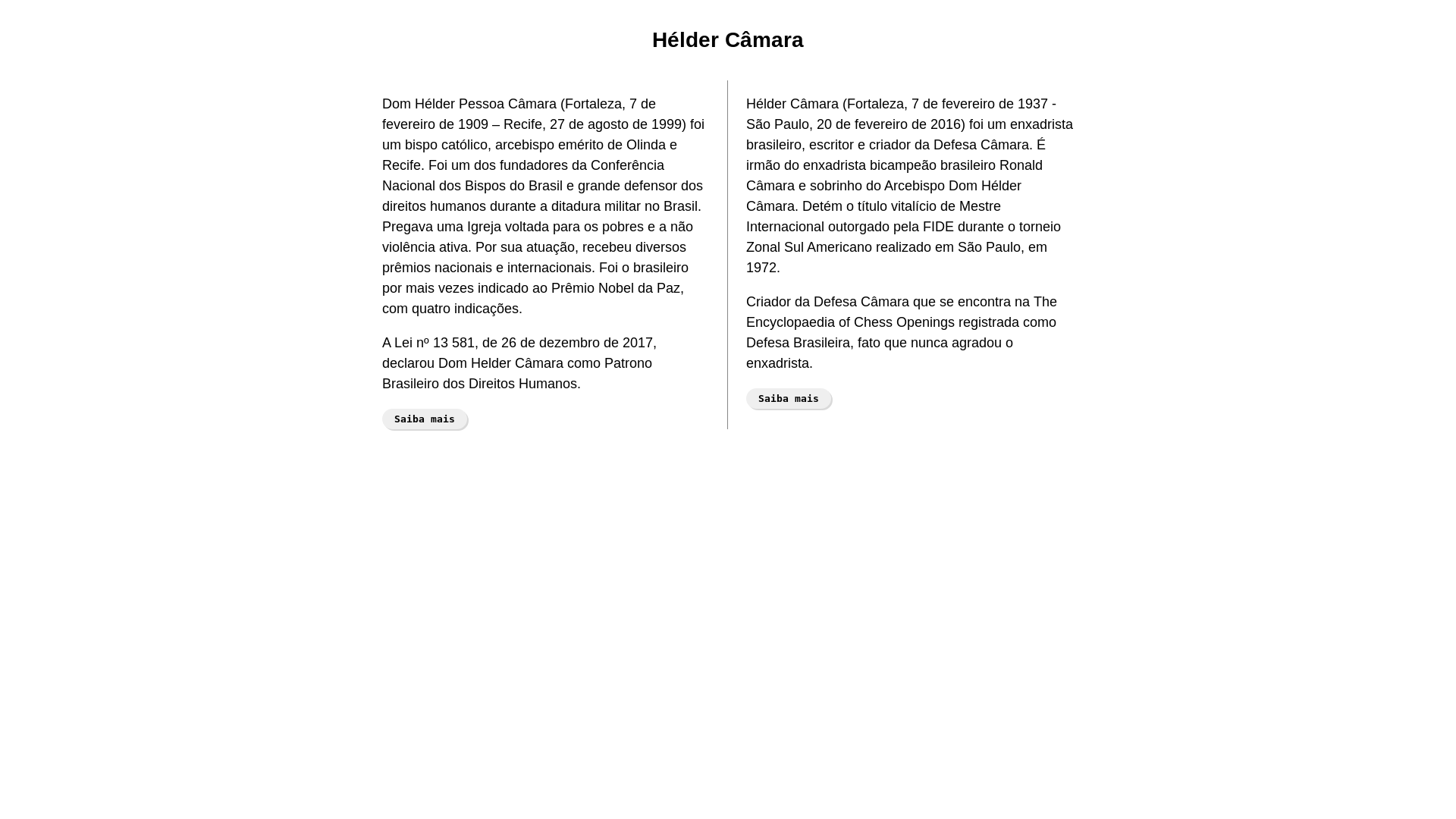 website screenshot of https://heldercamara.pages.dev/