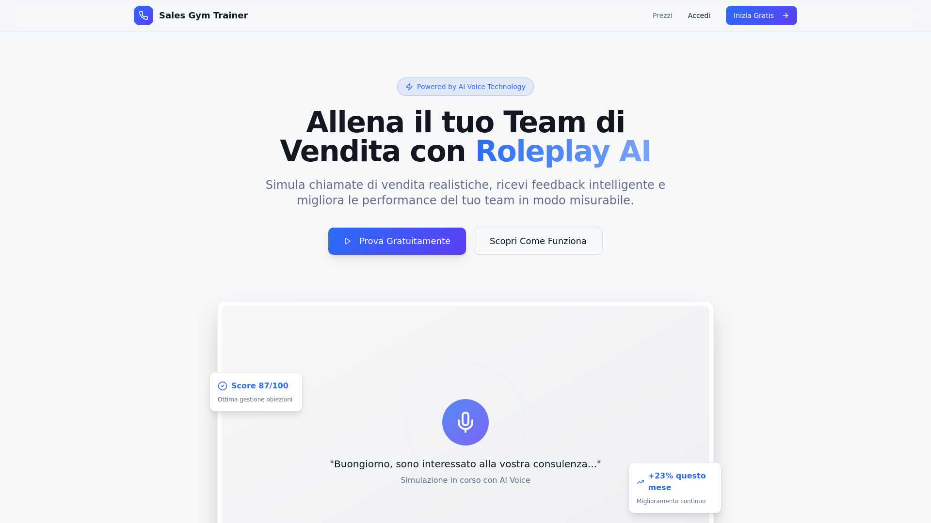 website screenshot of https://salesgym.it