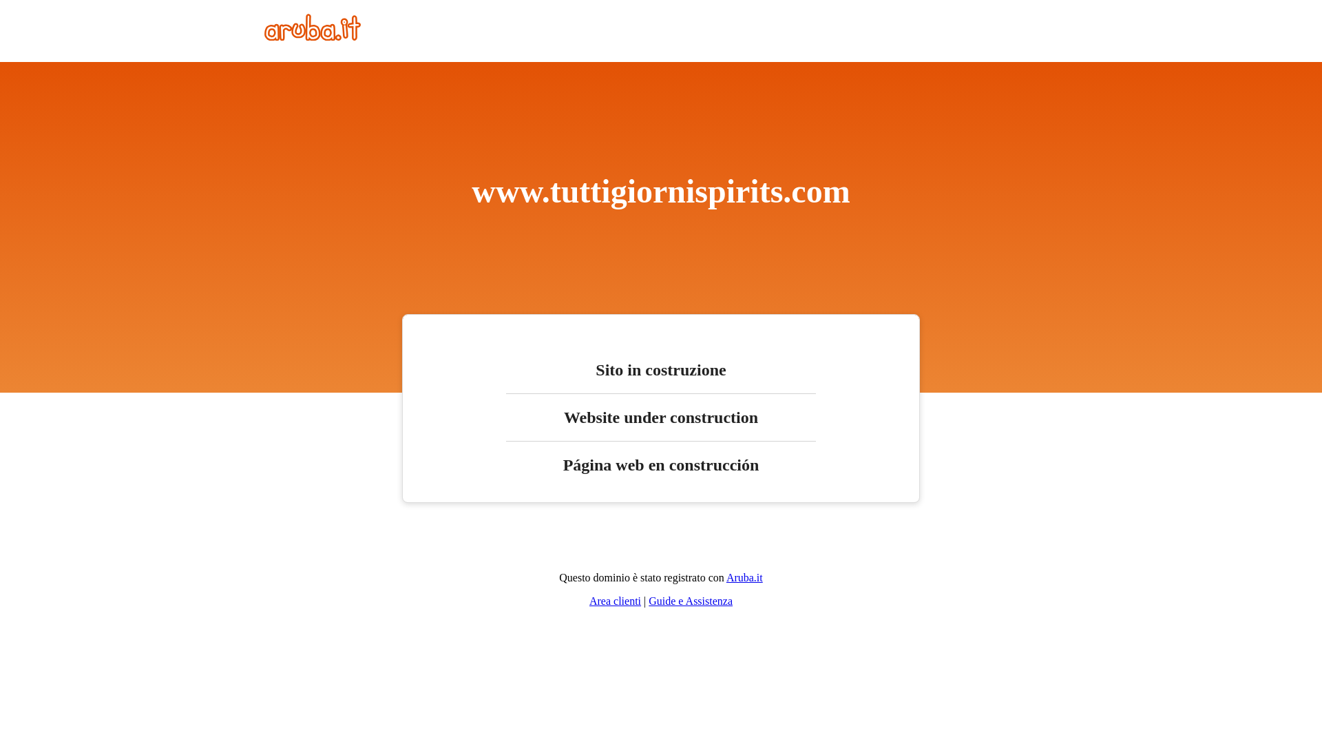 website screenshot of https://tuttigiornispirits.com/