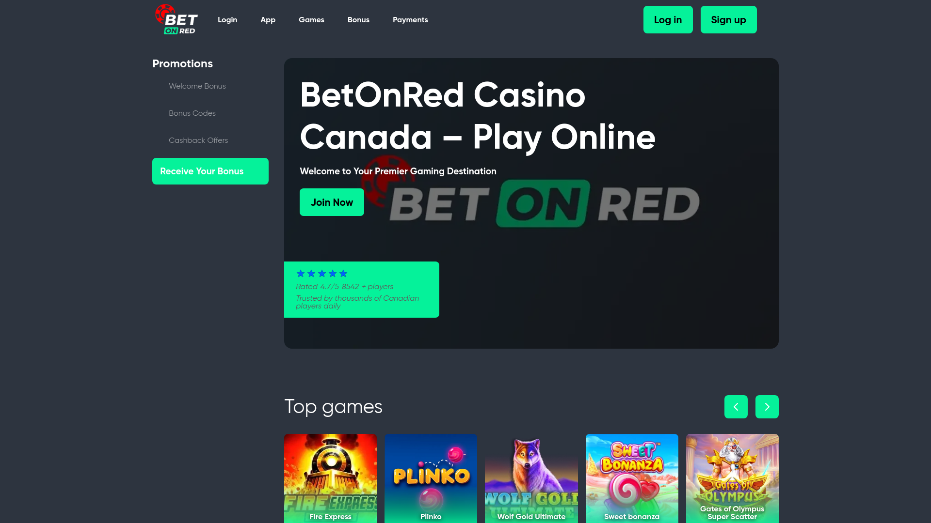 website screenshot of https://betonreds-ca.pages.dev/