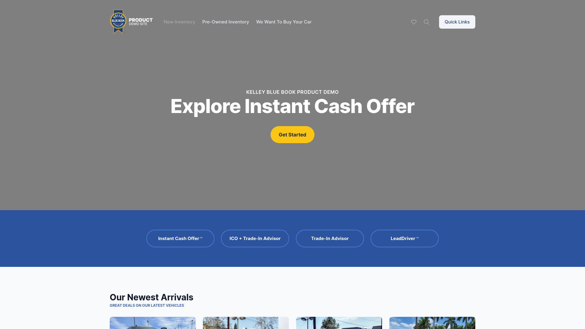 website screenshot of https://kbb-product-demo-nextjs-1w3qn.kinsta.page