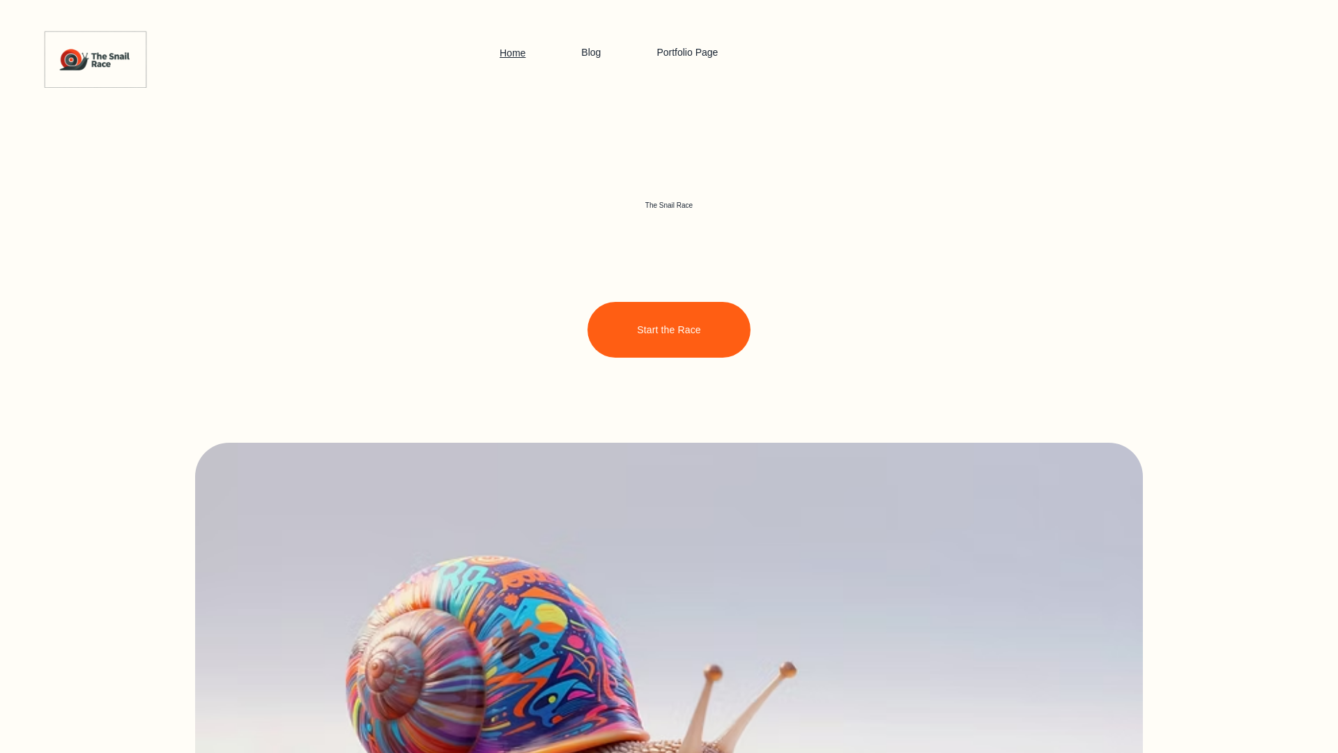 website screenshot of https://snailrace.co/