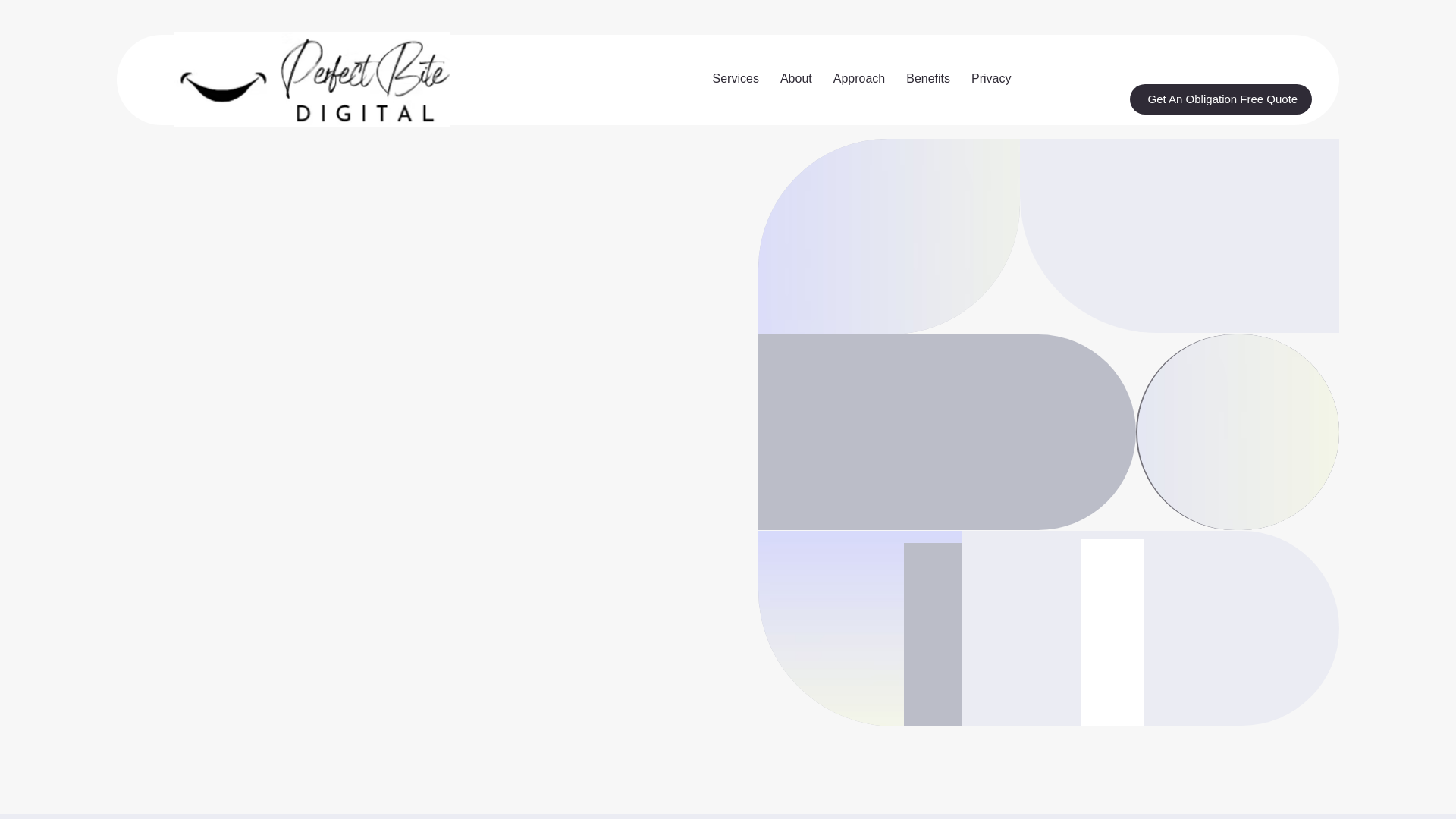 website screenshot of https://perfectbitedigital.com.au